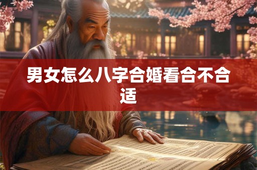 男女怎么八字合婚看合不合适