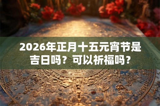 2026年正月十五元宵节是吉日吗？可以祈福吗？