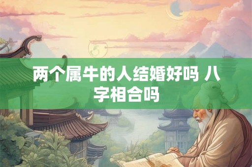 两个属牛的人结婚好吗 八字相合吗
