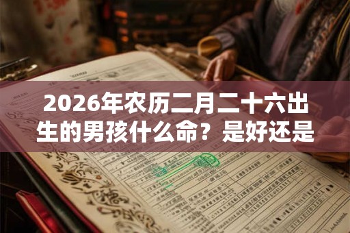 2026年农历二月二十六出生的男孩什么命？是好还是坏？