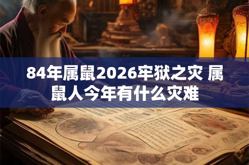 84年属鼠2026牢狱之灾 属鼠人今年有什么灾难