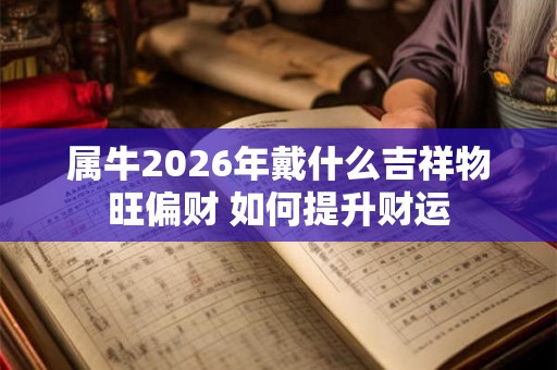属牛2026年戴什么吉祥物旺偏财 如何提升财运