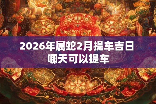 2026年属蛇2月提车吉日 哪天可以提车