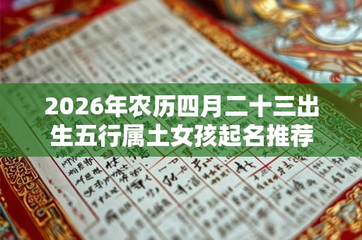 2026年农历四月二十三出生五行属土女孩起名推荐