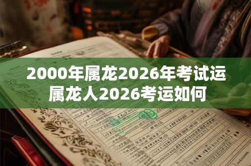 2000年属龙2026年考试运 属龙人2026考运如何