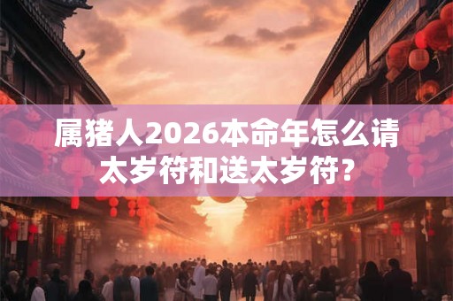 属猪人2026本命年怎么请太岁符和送太岁符？