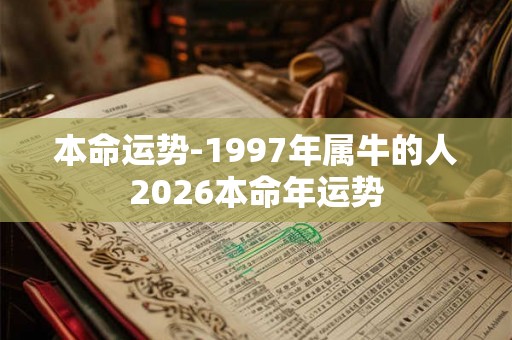 本命运势-1997年属牛的人2026本命年运势