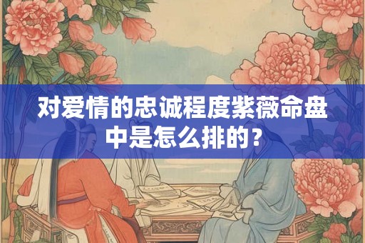 对爱情的忠诚程度紫薇命盘中是怎么排的？