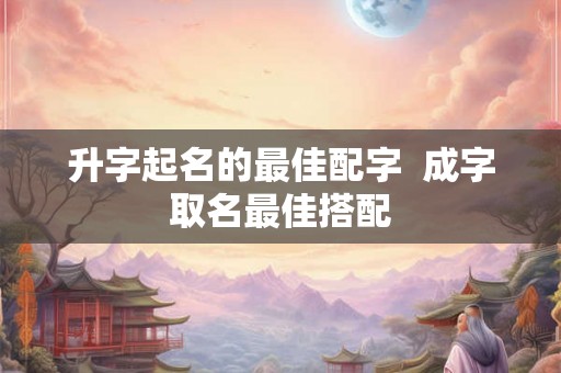 升字起名的最佳配字 成字取名最佳搭配 升字起名的最佳配字 成字取名最佳搭配