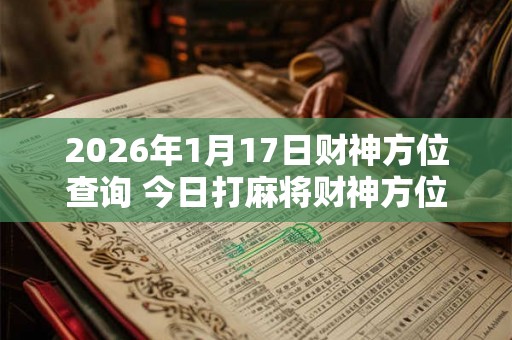 2026年1月17日财神方位查询 今日打麻将财神方位一览表