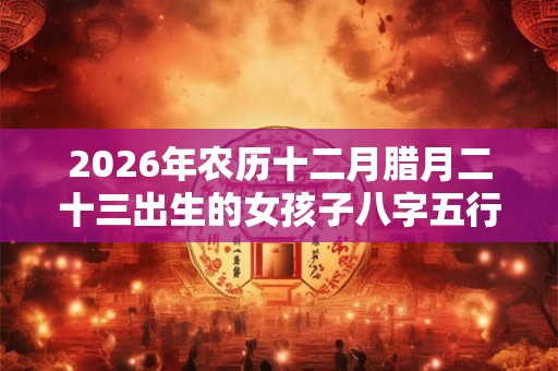 2026年农历十二月腊月二十三出生的女孩子八字五行取名宝典