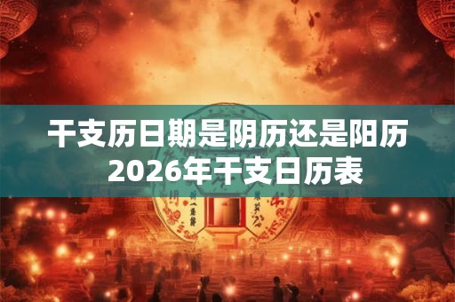 干支历日期是阴历还是阳历 2026年干支日历表 干支历日期是阴历还是阳历 2026年干支日历表