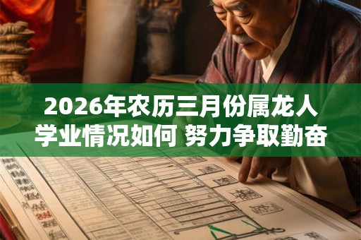 2026年农历三月份属龙人学业情况如何 努力争取勤奋刻苦