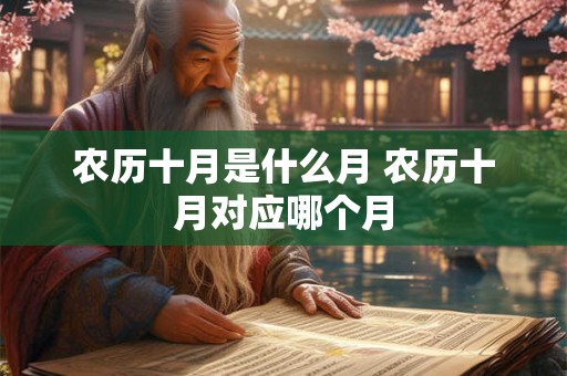 农历十月是什么月 农历十月对应哪个月