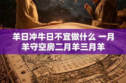 羊日冲牛日不宜做什么 一月羊守空房二月羊三月羊