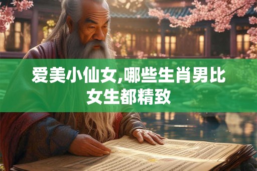 爱美小仙女,哪些生肖男比女生都精致
