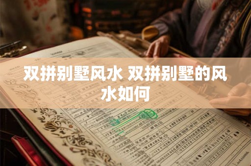 双拼别墅风水 双拼别墅的风水如何