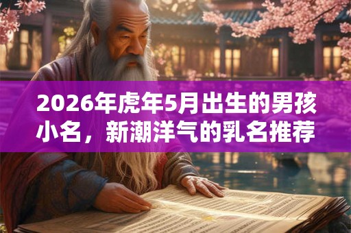 2026年虎年5月出生的男孩小名,新潮洋气的乳名推荐! 2026年虎年5月出生的男孩小名,新潮洋气的乳名推荐!