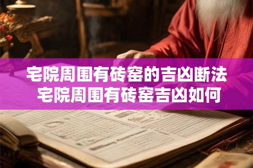 宅院周围有砖窑的吉凶断法 宅院周围有砖窑吉凶如何