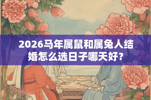 2026马年属鼠和属兔人结婚怎么选日子哪天好？