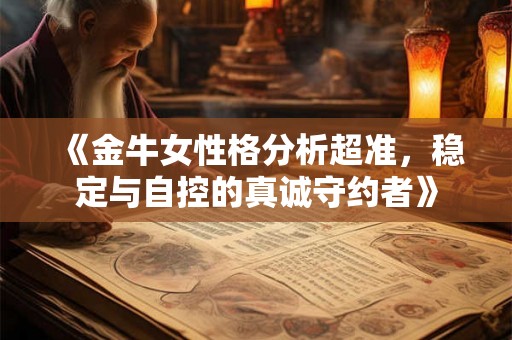 《金牛女性格分析超准,稳定与自控的真诚守约者》 《金牛女性格分析超准,稳定与自控的真诚守约者》