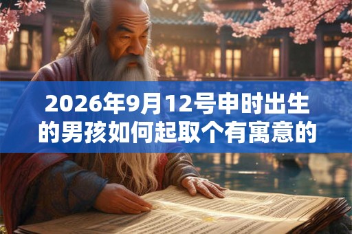 2026年9月12号申时出生的男孩如何起取个有寓意的名字和五行属性