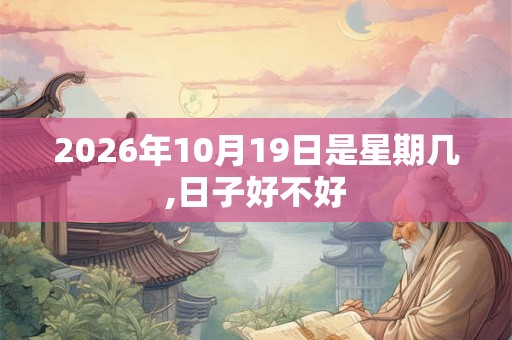 2026年10月19日是星期几,日子好不好