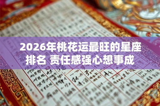2026年桃花运最旺的星座排名 责任感强心想事成