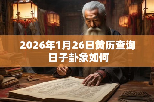 2026年1月26日黄历查询 日子卦象如何