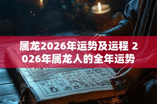属龙2026年运势及运程 2026年属龙人的全年运势