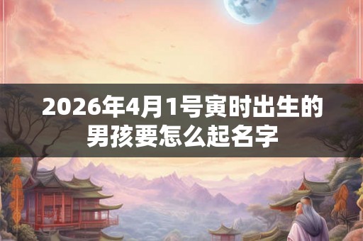 2026年4月1号寅时出生的男孩要怎么起名字 2026年4月1号寅时出生的男孩要怎么起名字