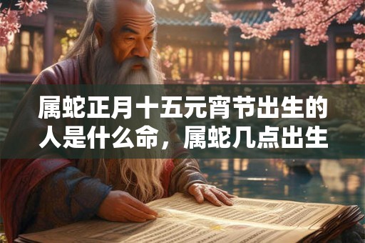 属蛇正月十五元宵节出生的人是什么命，属蛇几点出生好？