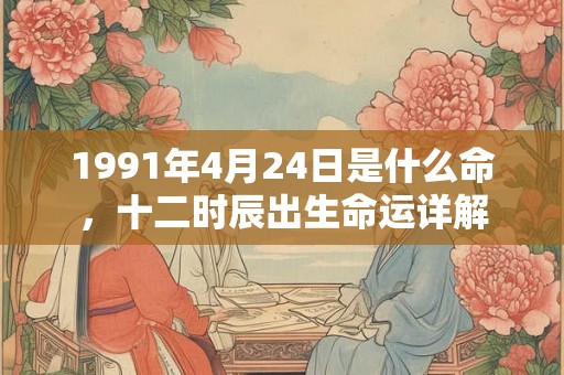 1991年4月24日是什么命，十二时辰出生命运详解