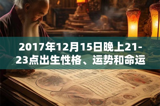 2017年12月15日晚上21-23点出生性格、运势和命运