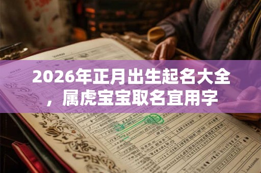 2026年正月出生起名大全,属虎宝宝取名宜用字 2026年正月出生起名大全,属虎宝宝取名宜用字