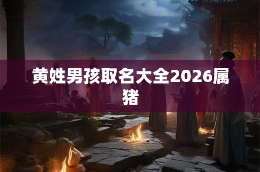 黄姓男孩取名大全2026属猪