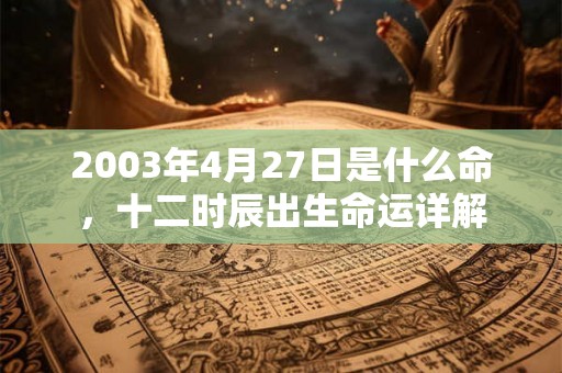 2003年4月27日是什么命，十二时辰出生命运详解