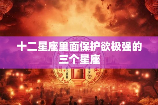 十二星座里面保护欲极强的三个星座