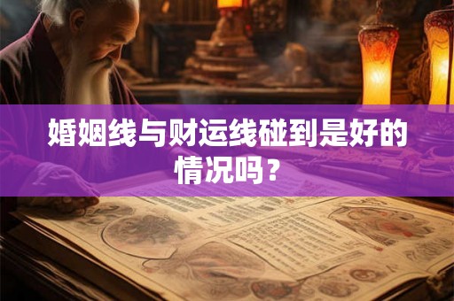 婚姻线与财运线碰到是好的情况吗？