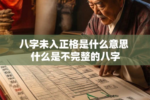 八字未入正格是什么意思 什么是不完整的八字