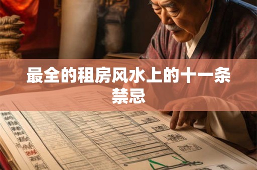 最全的租房风水上的十一条禁忌