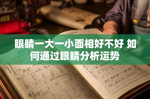 眼睛一大一小面相好不好 如何通过眼睛分析运势 眼睛一大一小面相好不好 如何通过眼睛分析运势