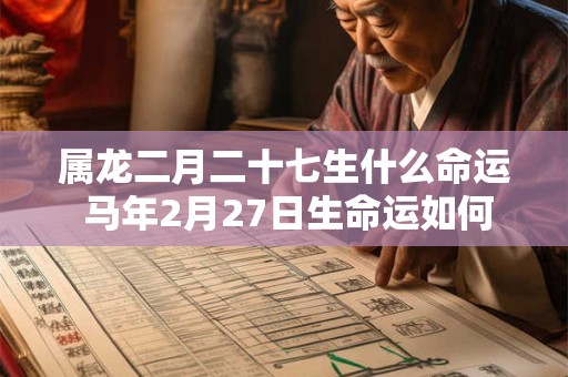属龙二月二十七生什么命运 马年2月27日生命运如何