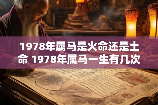 1978年属马是火命还是土命 1978年属马一生有几次婚姻