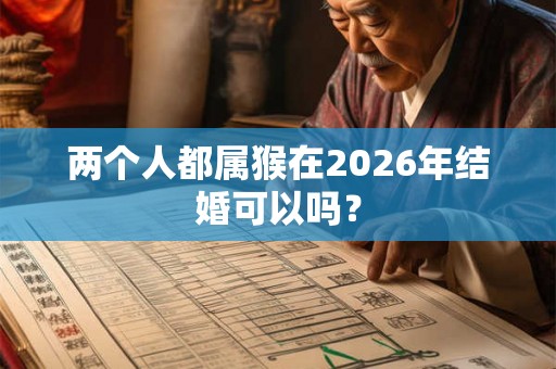 两个人都属猴在2026年结婚可以吗？