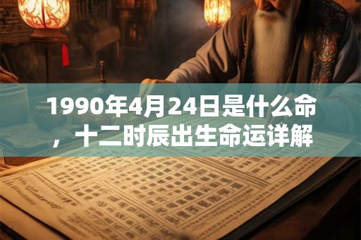 1990年4月24日是什么命，十二时辰出生命运详解