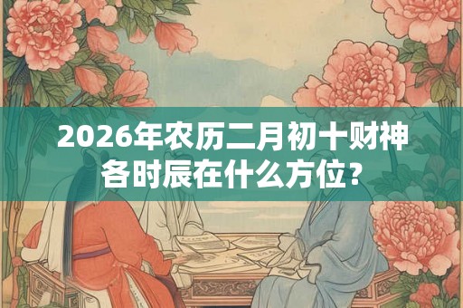 2026年农历二月初十财神各时辰在什么方位？