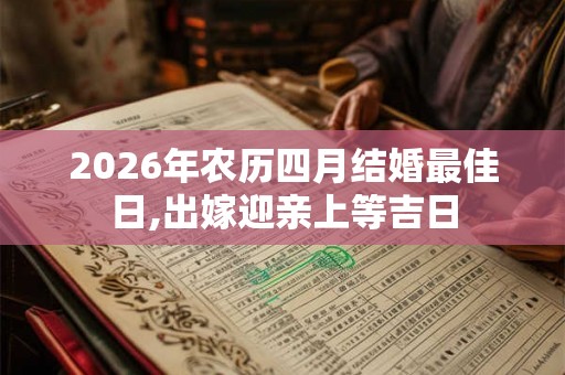 2026年农历四月结婚最佳日,出嫁迎亲上等吉日