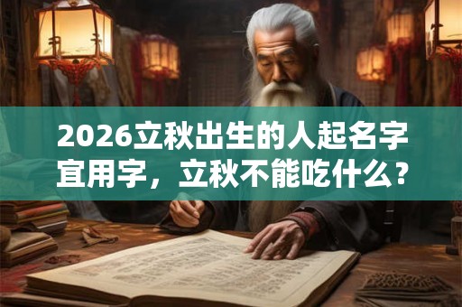 2026立秋出生的人起名字宜用字，立秋不能吃什么？
