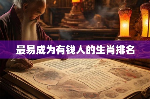 最易成为有钱人的生肖排名